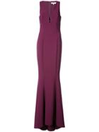 Likely Fitted Deep V-neck Gown - Pink & Purple