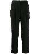 Incotex Cropped Utility Trousers - Black