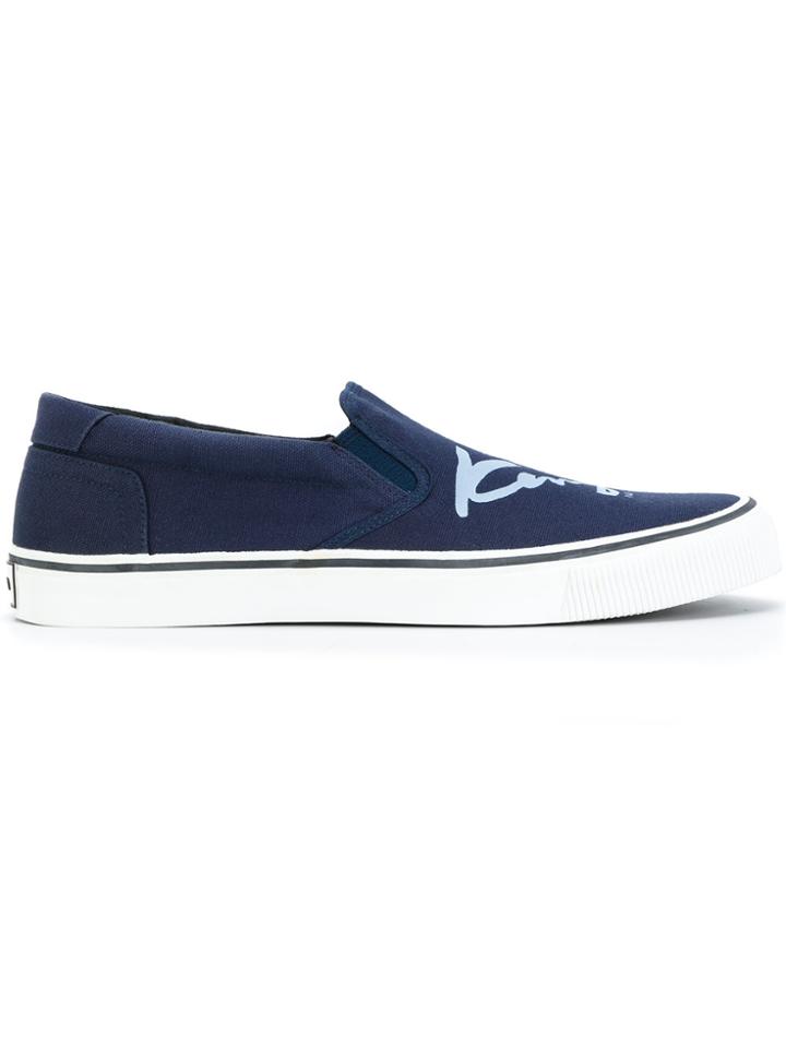 Kenzo Slip On Sneakers - Blue