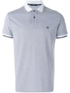 Ermenegildo Zegna Contrast Collar Polo Shirt, Men's, Size: 52, Blue, Cotton