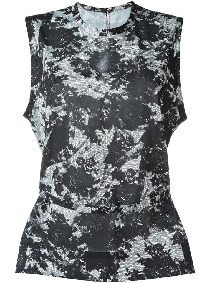 Mcq Alexander Mcqueen Floral Lace Print Top