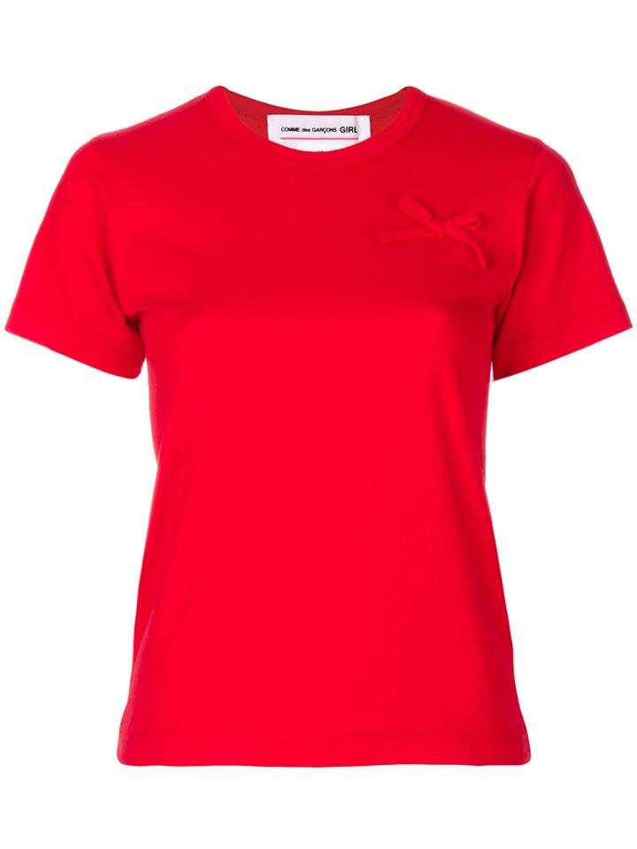 Comme Des Garçons Girl Bow Detail T-shirt - Red