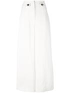 Proenza Schouler - Cropped Wide Leg Trousers - Women - Viscose - 6, White, Viscose