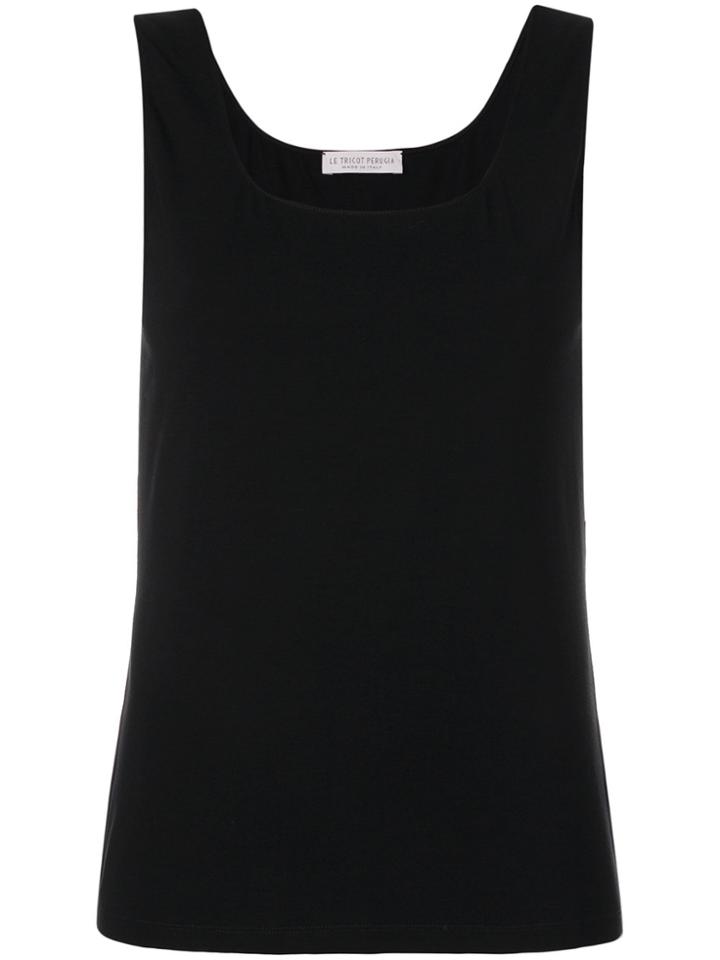 Le Tricot Perugia Crew-neck Vest - Black