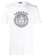 Versace Embroidered Medusa Head T-shirt - White