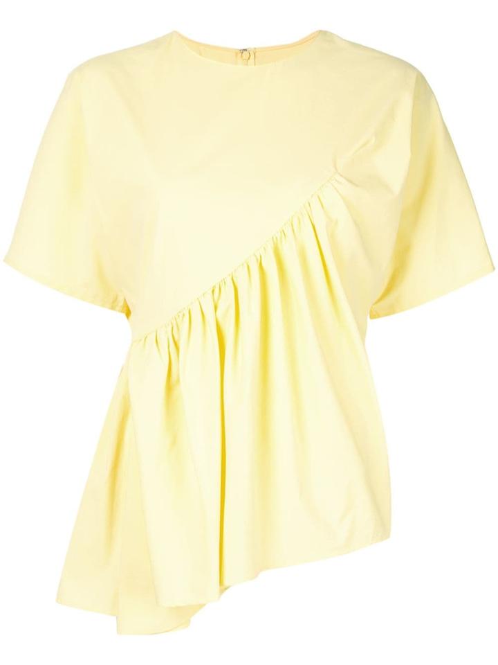 Des Prés Diagonal Frill T-shirt - Yellow