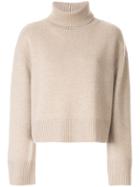 Co Cashmere Roll Neck Jumper - Brown