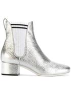 Fendi Sock Detail Chelsea Boots - Metallic