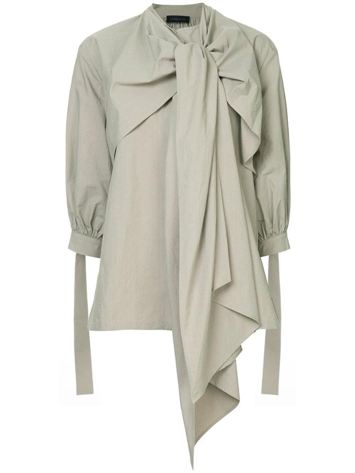 Eudon Choi Draped Tie Knot Blouse - Neutrals
