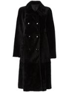 Drome Shearling Leather Reversible Coat, Women's, Size: Medium, Black, Leather