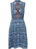 Scanlan Theodore Reptile Print Dress, Women's, Size: 10, Blue, Silk