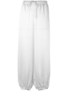 Emporio Armani - Slouched Trousers - Women - Silk - 44, Grey, Silk