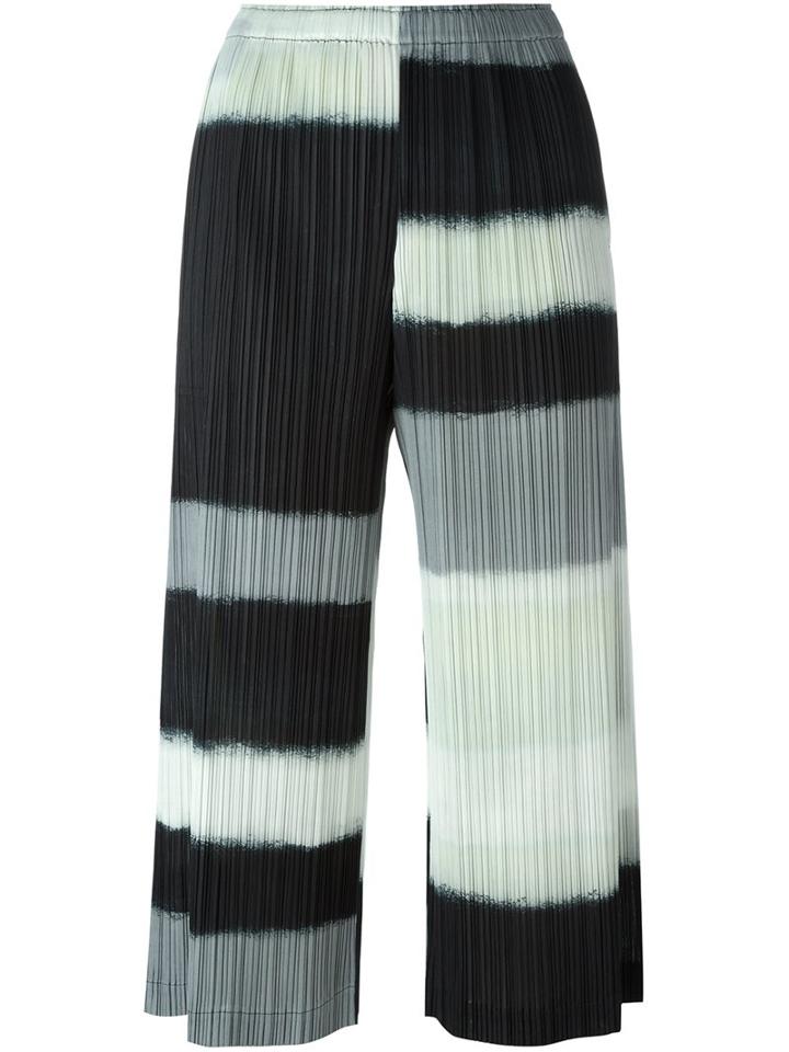 Pleats Please By Issey Miyake Plissé Trousers, Women's, Size: 4, Grey, Polyester