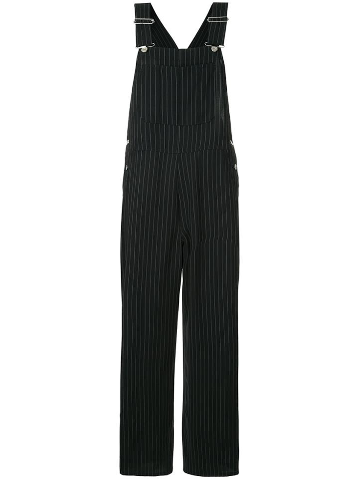 G.v.g.v. Pinstripe Dungarees - Black