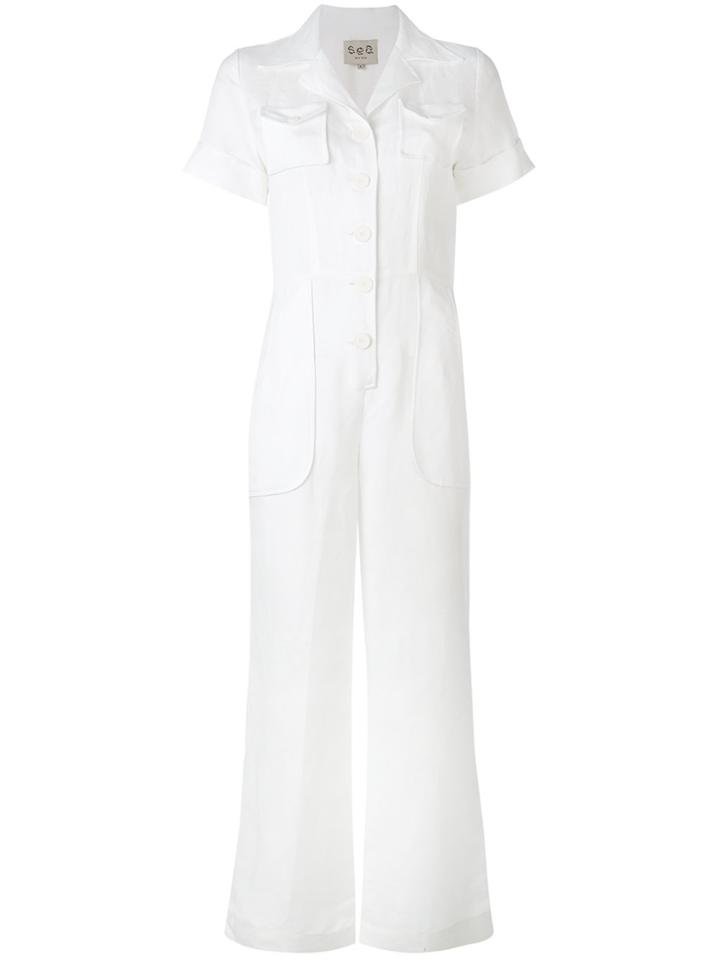 Sea Farrah Jumpsuit - White