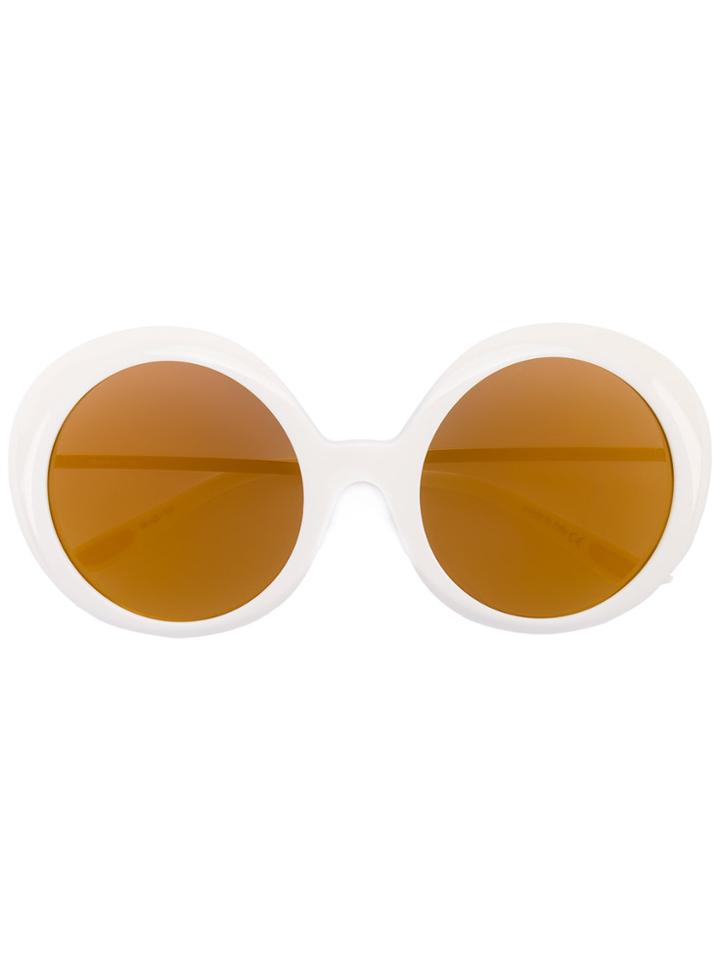 Christian Roth Eyewear Round Retro Sunglasses - Nude & Neutrals