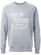 Maison Kitsuné Palais Royal Sweatshirt, Men's, Size: L, Grey, Cotton