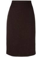 Emanuel Ungaro Vintage High Waist Skirt, Women's, Size: 48, Brown