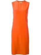 Emilio Pucci Draped Back Midi Dress, Women's, Size: 40, Yellow/orange, Silk