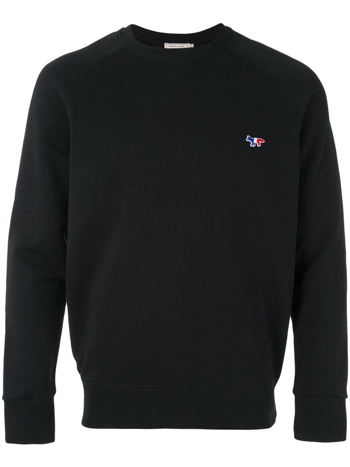 Maison Kitsuné - Crew Neck Sweatshirt - Men - Cotton - M, Black, Cotton