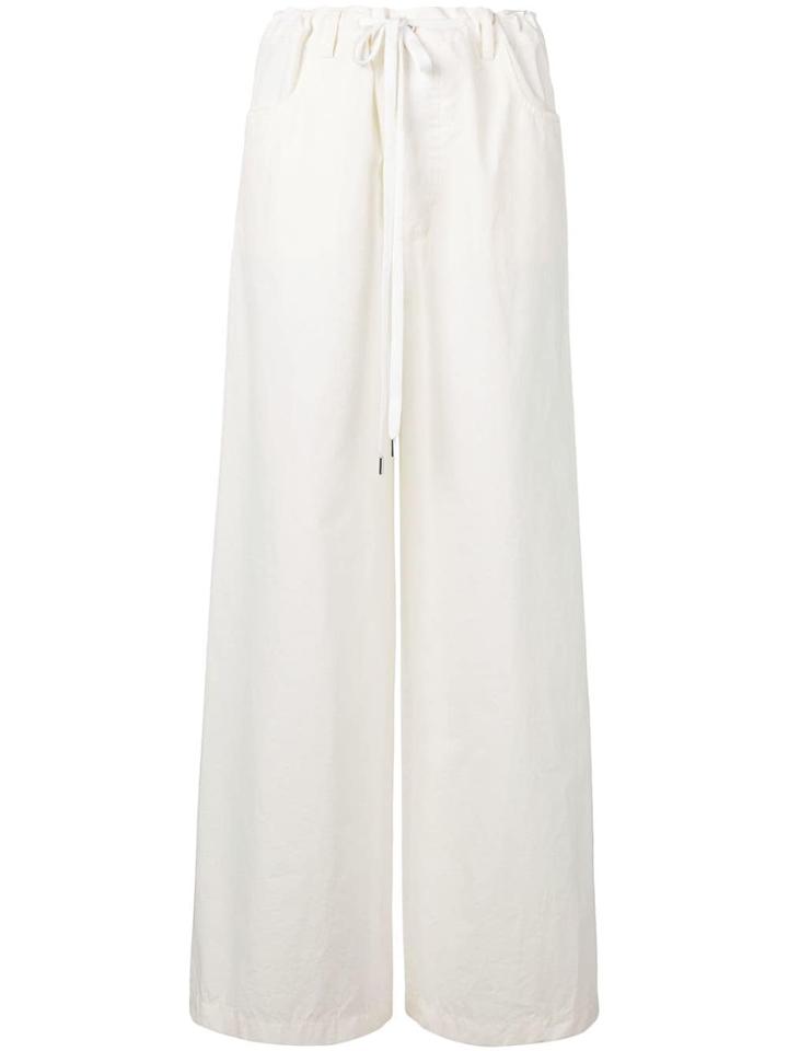 Marni Drawstring Wide Leg Trousers - White