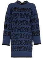 Fendi Knitted Heart Dress - Blue