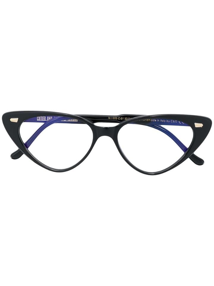 Cutler & Gross Ultra Fine Cat-eye Frame - Black