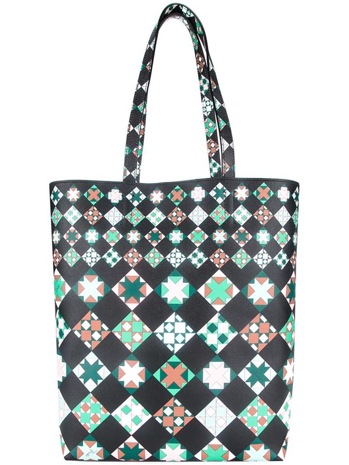 Emilio Pucci Printed Shopper Tote, Women's, Black