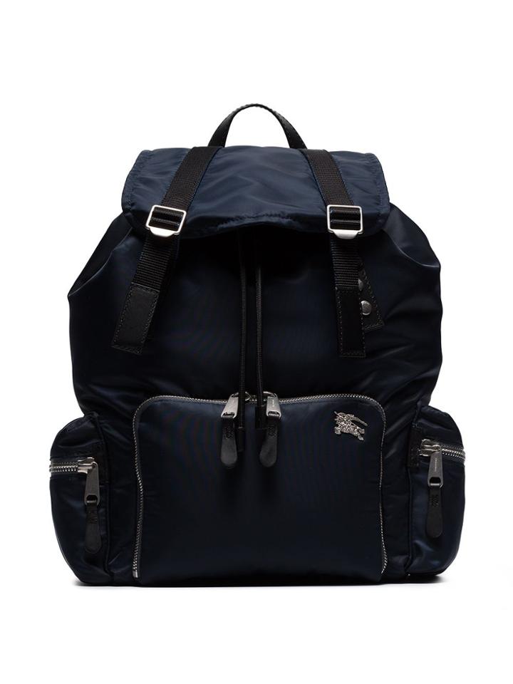 Burberry Blue Nylon Padded Buckle Backpack