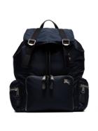 Burberry Blue Nylon Padded Buckle Backpack