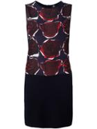 Ps By Paul Smith Rose Print Sleeveless Dress, Women's, Size: Small, Blue, Silk/wool