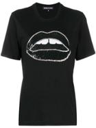 Markus Lupfer Alex Crystal Lara Lip T-shirt - Black