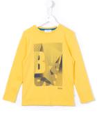 Boss Kids Abstract Logo T-shirt, Boy's, Size: 12 Yrs, Yellow/orange