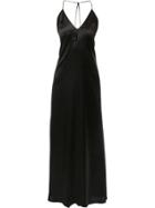 Dondup Satin Slip Dress - Black