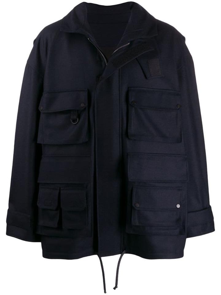 Qasimi Oversized Adhara Jacket - Blue