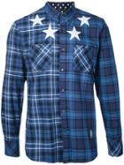Guild Prime Stars Print Checked Shirt, Men's, Size: 1, Blue, Cotton
