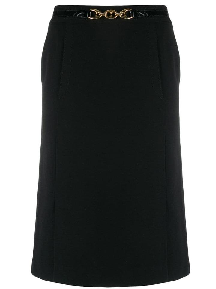 Céline Pre-owned High Rise A-line Skirt - Black
