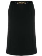 Céline Pre-owned High Rise A-line Skirt - Black