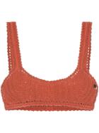 She Made Me Classic Crochet Bikini Top - Orange