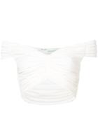 Off-white Cropped Ruched Top