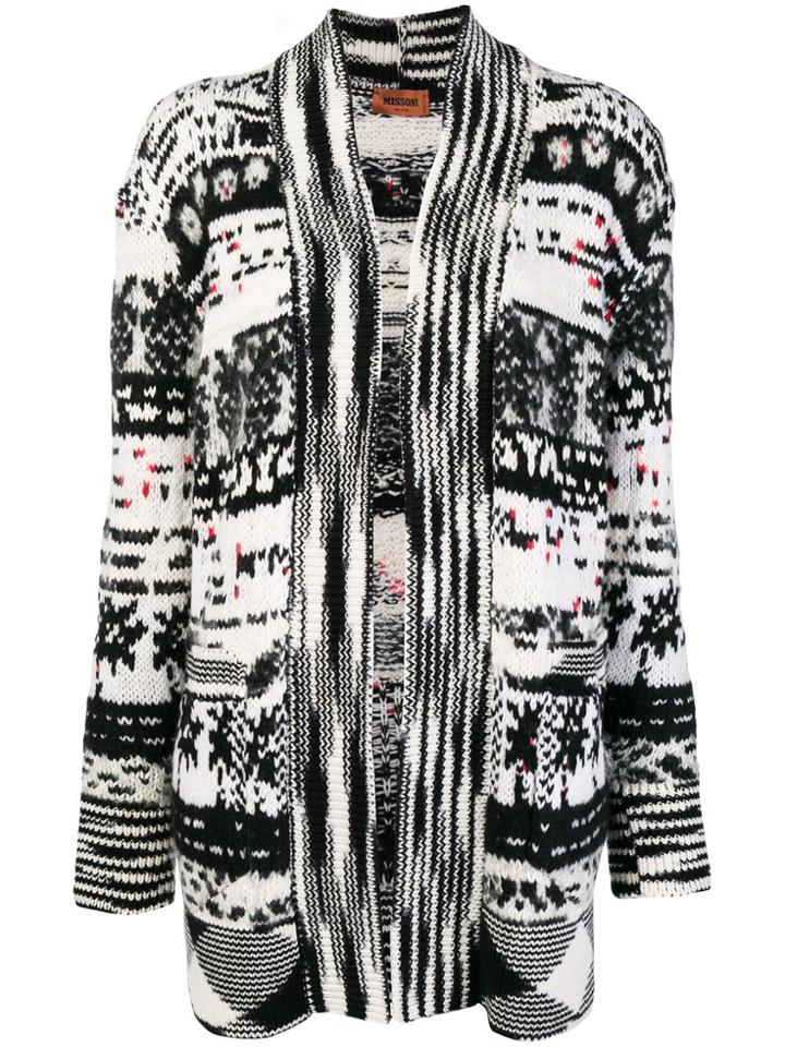 Missoni Pixelated Pattern Cardigan - White