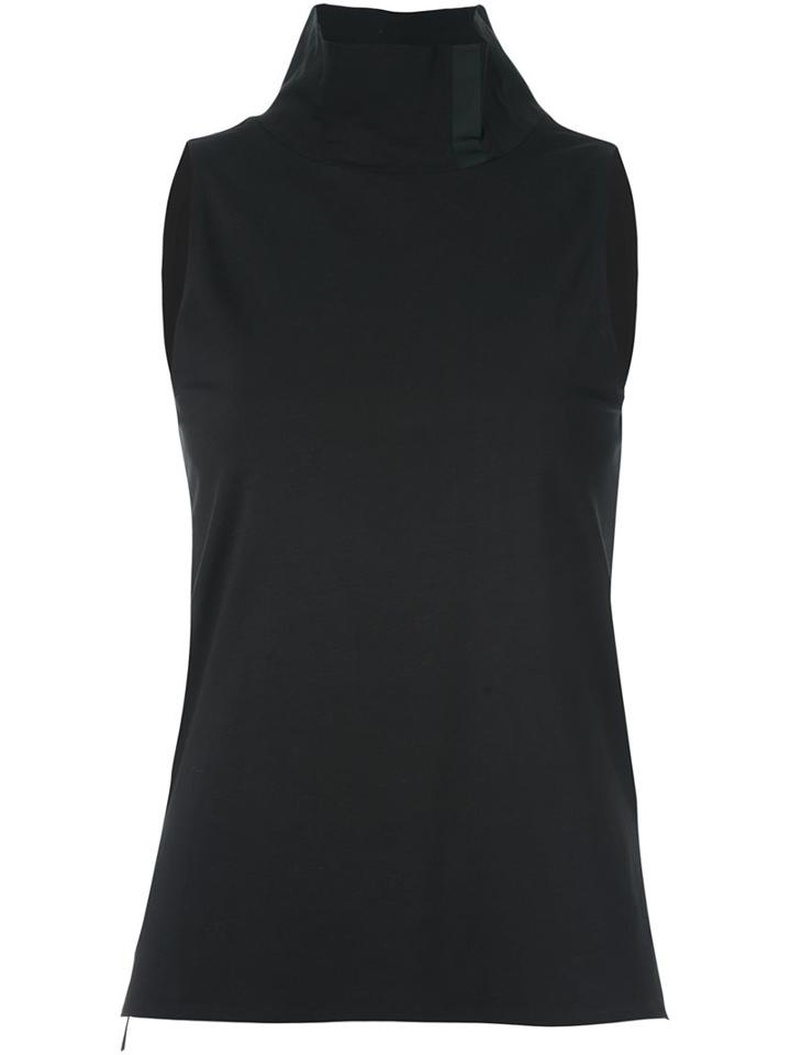 Y-3 High Neck Tank Top, Women's, Size: Medium, Black, Cotton/spandex/elastane