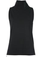 Y-3 High Neck Tank Top, Women's, Size: Medium, Black, Cotton/spandex/elastane