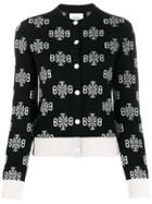 Barrie Thistle Logo Pattern Cardigan - Black