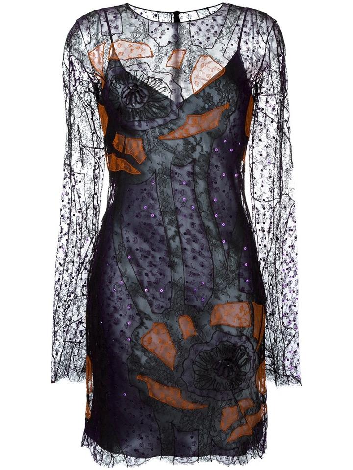 Nina Ricci Sequin Embroidered Lace Dress, Women's, Size: 36, Polyamide