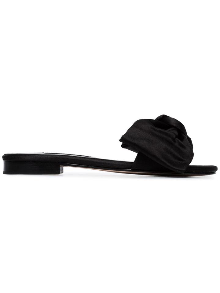 Newbark Eva Satin Slides - Black
