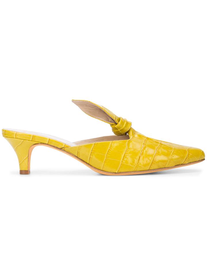 Maryam Nassir Zadeh Palo Knotted Mules - Yellow & Orange