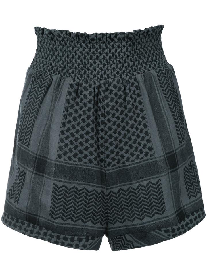 Cecilie Copenhagen - Ruffle Shorts - Women - Cotton - 1, Green, Cotton