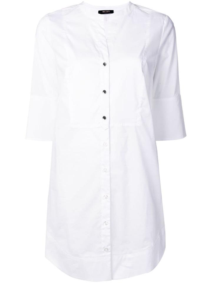 Twin-set Longline Buttoned Shirt - White