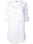 Twin-set Longline Buttoned Shirt - White